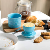 SWEEJAR Porcelain Butter Crock Keeper, French Butter Dish Keeps the Butter Fresh Soft & Spreadable, Serving Butter Easy for Bread Lovers Breakfast Kitchen Counter