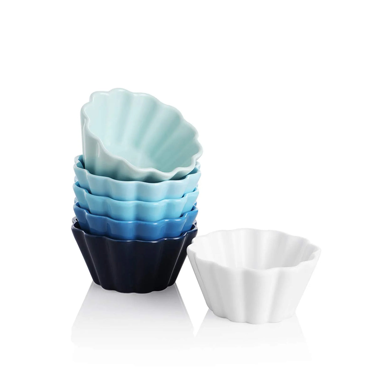 Sweejar Porcelain Ramekins for Creme Brulee | Set of 6