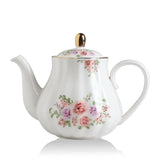 SWEEJAR Royal Teapot, Ceramic Tea Pot with Removable Stainless Steel Infuser, Blooming & Loose Leaf Teapot - 28 Ounce