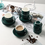 SWEEJAR Porcelain Espresso Cup Set | Saucer Set | With Metal Stand