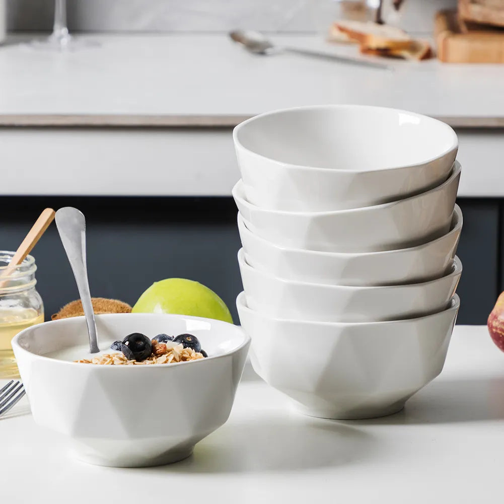 Sweejar Ceramic Bowl Set | 26 Oz for Cereal, Salad, Pasta, Soup | Set of 6