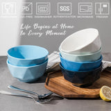 Sweejar Ceramic Bowl Set | 26 Oz for Cereal, Salad, Pasta, Soup | Set of 6