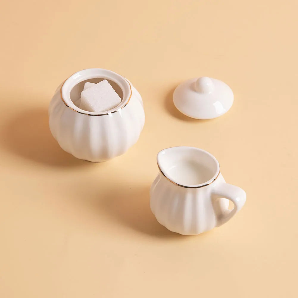 Sweejar Porcelain Kids Tea Set for Little Girls, Toddler | Kitchen Pretend Toy