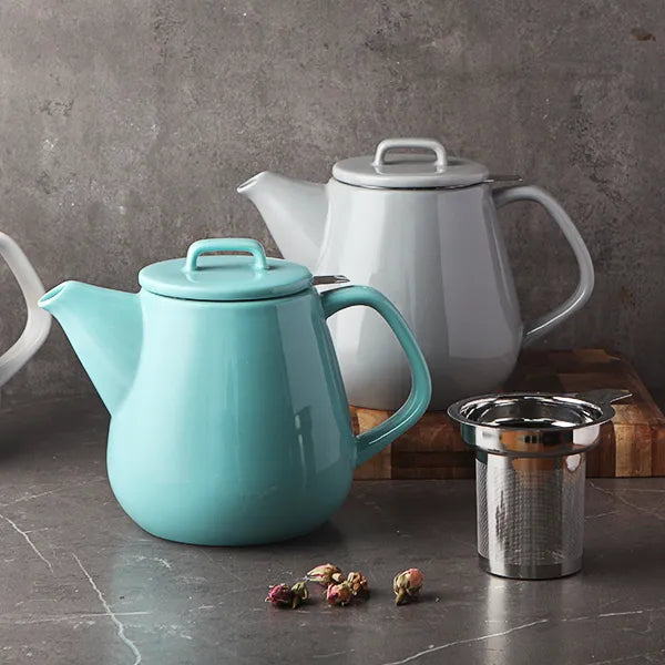 SWEEJAR Ceramic Teapot, Large Tea Pot with Stainless Steel Infuser
