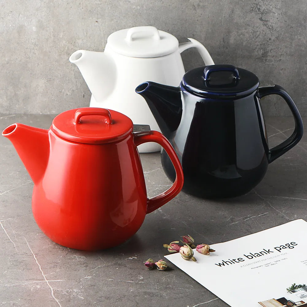 SWEEJAR Ceramic Teapot, Large Tea Pot with Stainless Steel Infuser