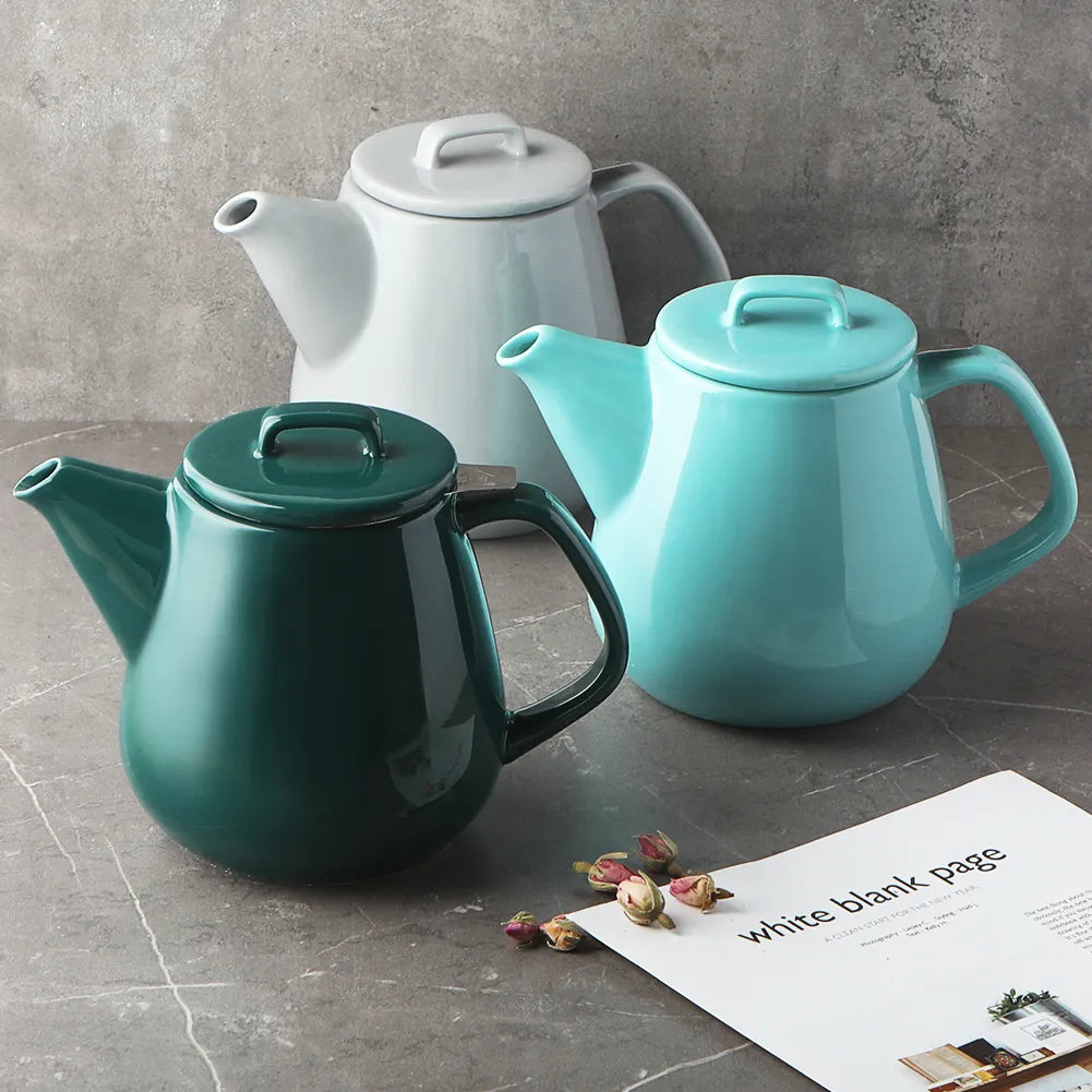SWEEJAR Ceramic Teapot, Large Tea Pot with Stainless Steel Infuser