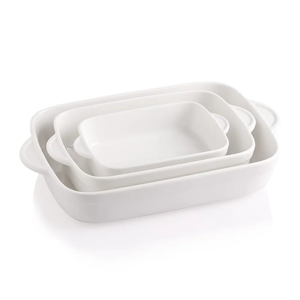 Sweejar Ceramic Bakeware Casserole Dishes for Oven | Set of 3
