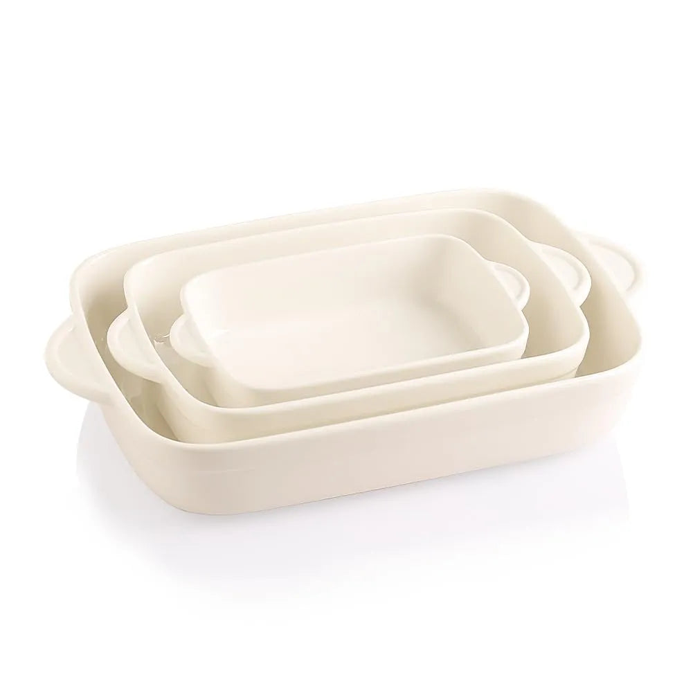 Sweejar Ceramic Bakeware Casserole Dishes for Oven | Set of 3