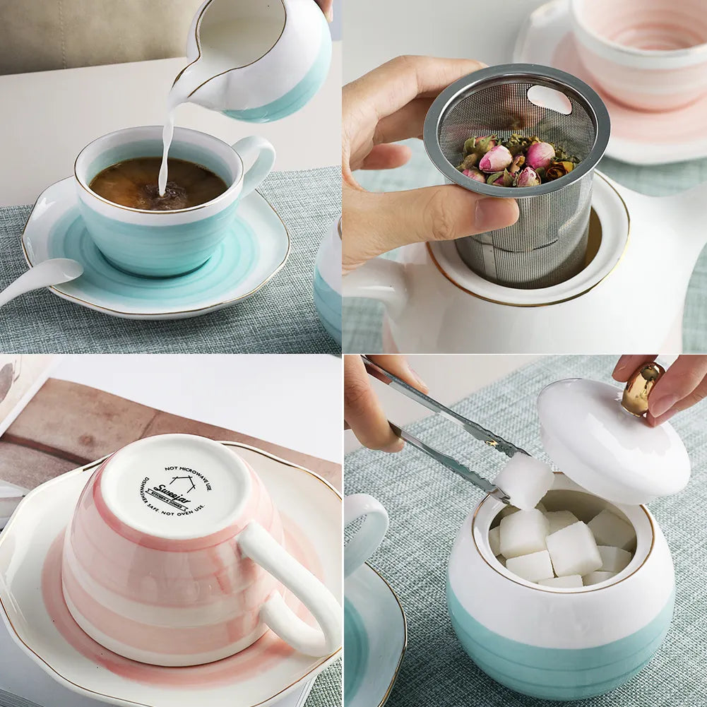 SWEEJAR Porcelain Tea Sets | Tea Coffee Afternoon Party