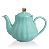 SWEEJAR Royal Teapot, Ceramic Tea Pot with Removable Stainless Steel Infuser, Blooming & Loose Leaf Teapot - 28 Ounce