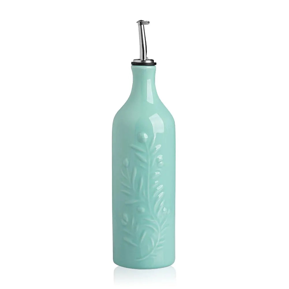 Sweejar 24 Oz Ceramic Olive Oil Dispenser Bottle with Spout