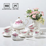 Sweejar Ceramic Teapot with Infuser | Blooming, Loose Tea, Coffee Pot