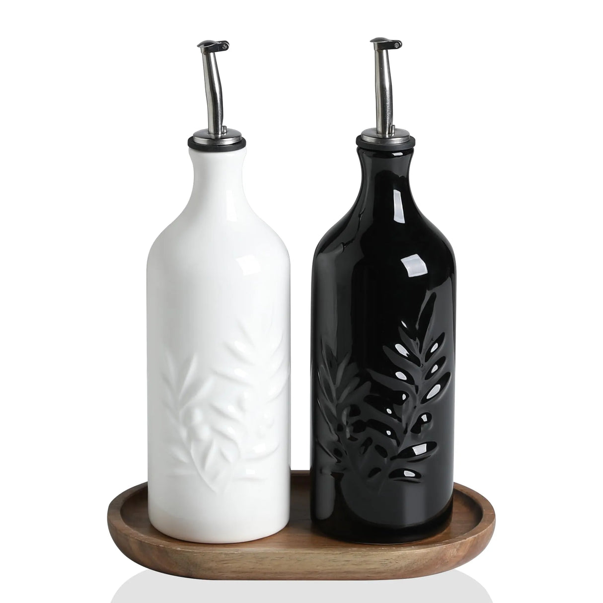Sweejar Ceramic Olive Oil Dispenser Bottle | Storage Oil, Vinegar, Soy Sauce, Coffee Syrup, Liquids