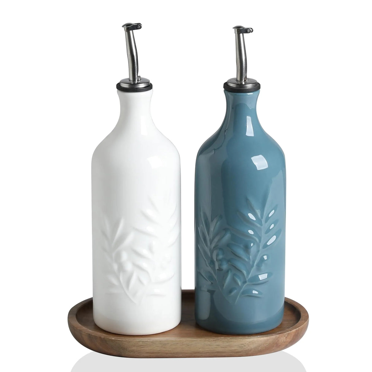Sweejar Ceramic Olive Oil Dispenser Bottle | Storage Oil, Vinegar, Soy Sauce, Coffee Syrup, Liquids