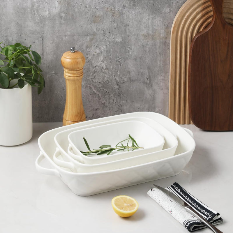 Sweejar Casserole  Baking Dish Dishes for Oven | Set of 3