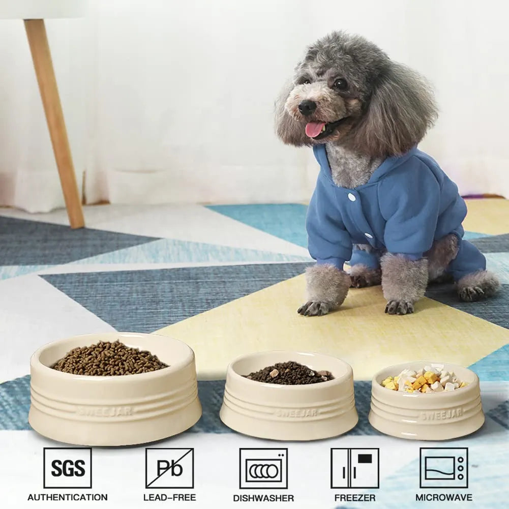 SWEEJAR Ceramic Dog Food Dishes