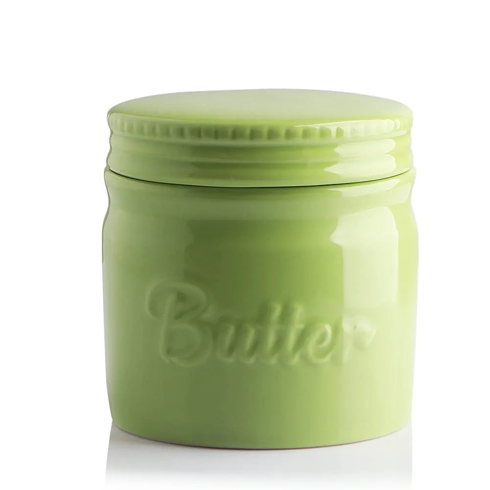 SWEEJAR Porcelain  French Butter Keeper Crock