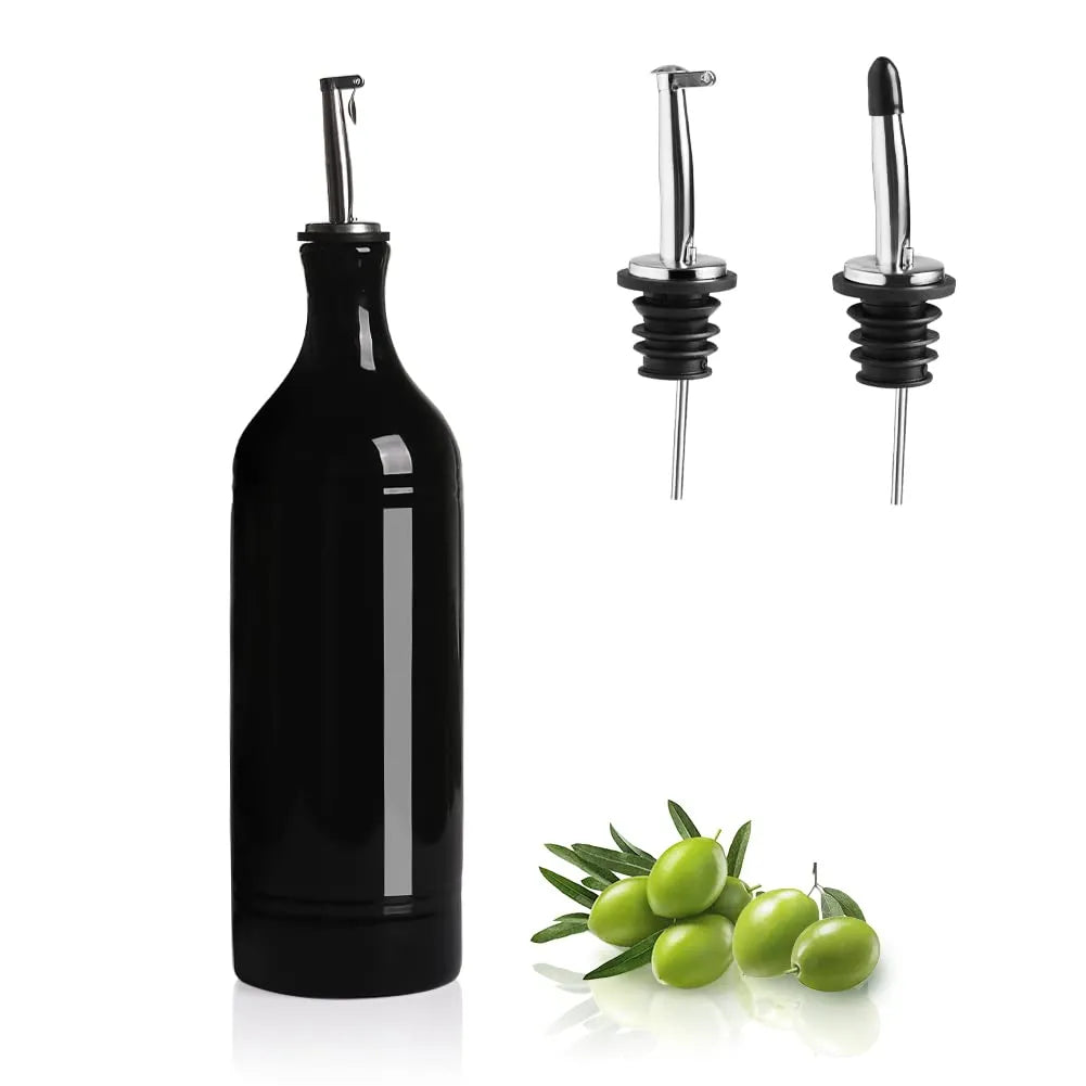 Sweejar Ceramic Olive Oil Dispenser Bottle | Storage Oil, Vinegar, Coffee Syrups