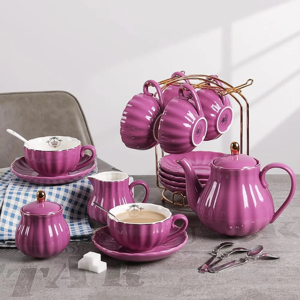 SWEEJAR Porcelain Tea Sets British Royal Series