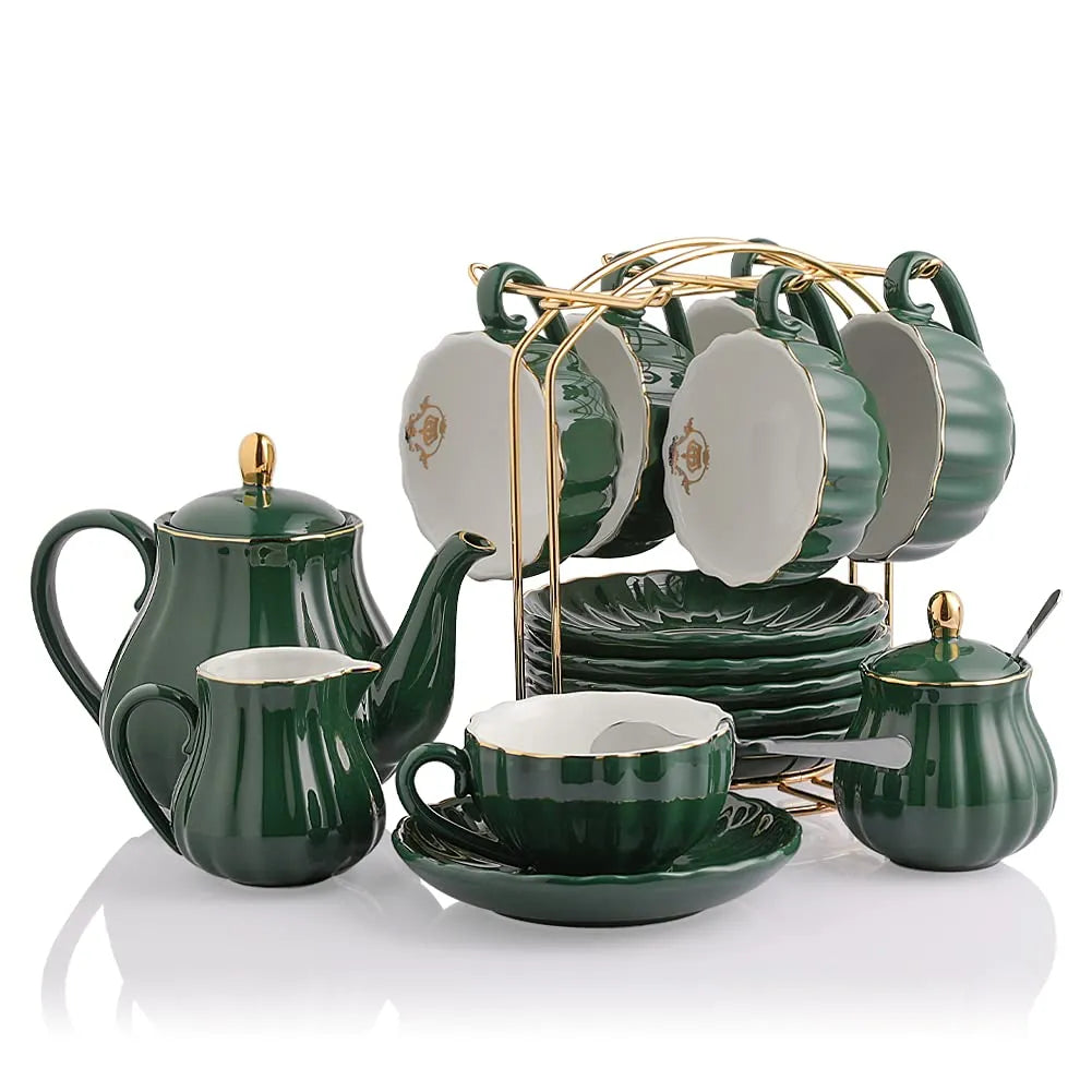 SWEEJAR Porcelain Tea Sets British Royal Series