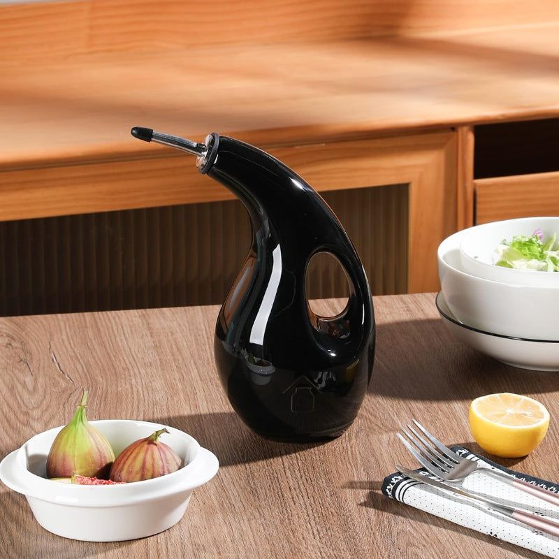 Sweejar Ceramic Olive Oil Bottle Dispenser | Storage Vinegar, Coffee Syrups, Liquids | 24 Oz