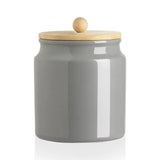 Sweejar Ceramic Kitchen Canisters | Porcelain Food Storage Jar with Airtight Seal Wooden Lid