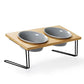 Sweejar Ceramic Elevated Cat Pet Bowls with Stand | Pack of 2