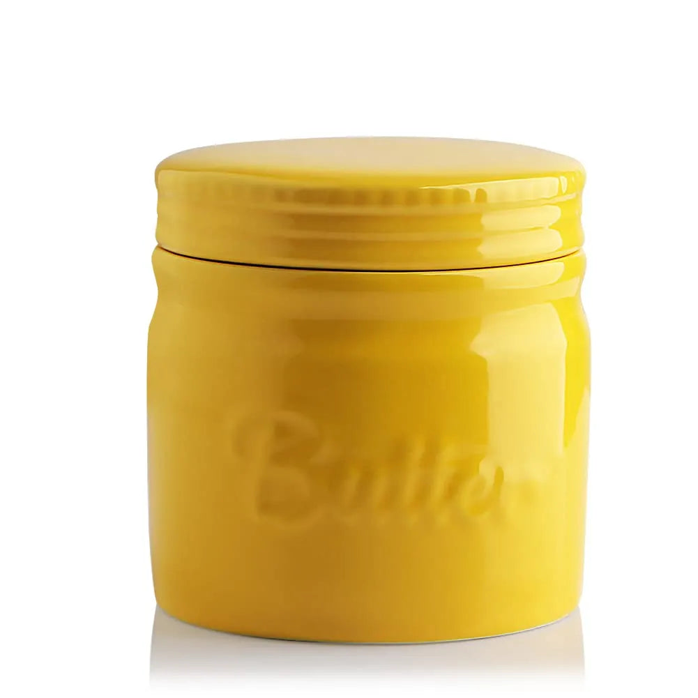 SWEEJAR Porcelain  French Butter Keeper Crock