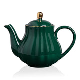 SWEEJAR Royal Teapot, Ceramic Tea Pot with Removable Stainless Steel Infuser, Blooming & Loose Leaf Teapot - 28 Ounce