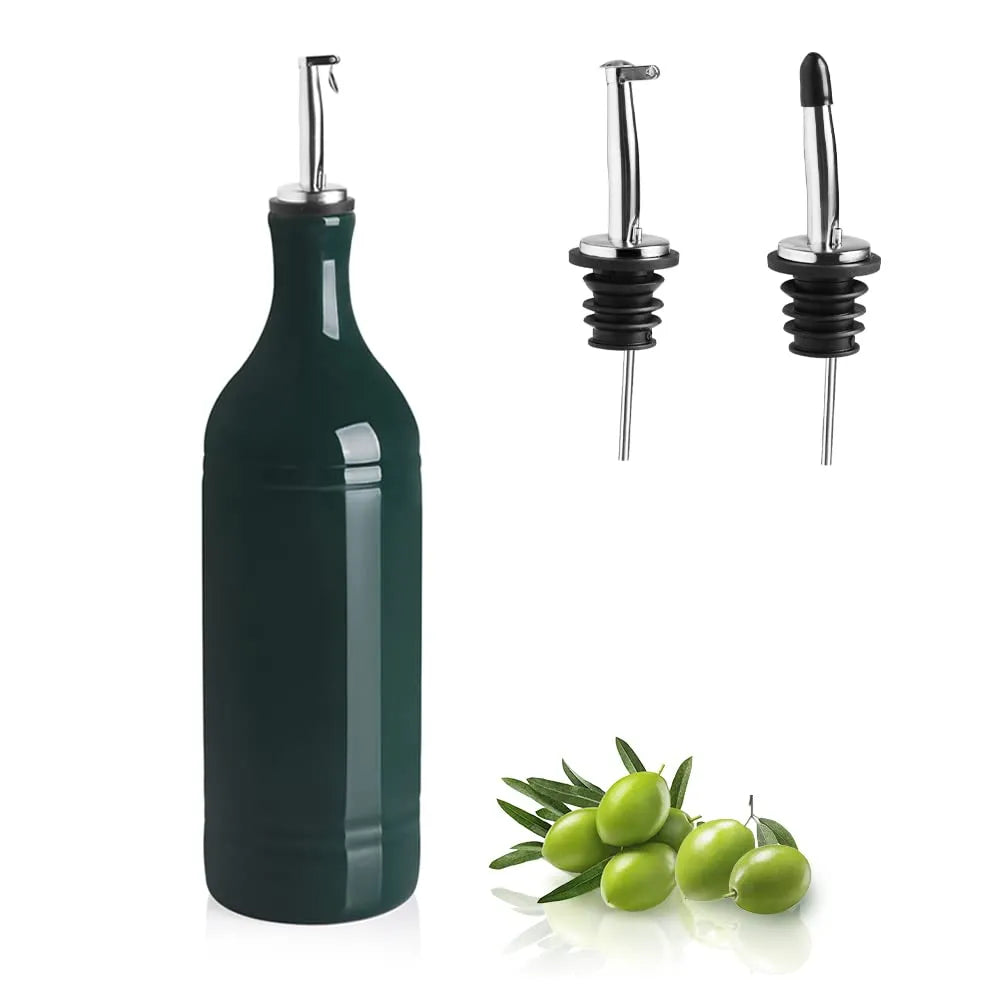 Sweejar Ceramic Olive Oil Dispenser Bottle | Storage Oil, Vinegar, Coffee Syrups