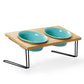 Sweejar Ceramic Elevated Cat Pet Bowls with Stand | Pack of 2