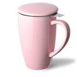 SWEEJAR Porcelain Tea Mug Cup with Infuser | 16 Fl Oz