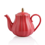 SWEEJAR Royal Teapot, Ceramic Tea Pot with Removable Stainless Steel Infuser, Blooming & Loose Leaf Teapot - 28 Ounce