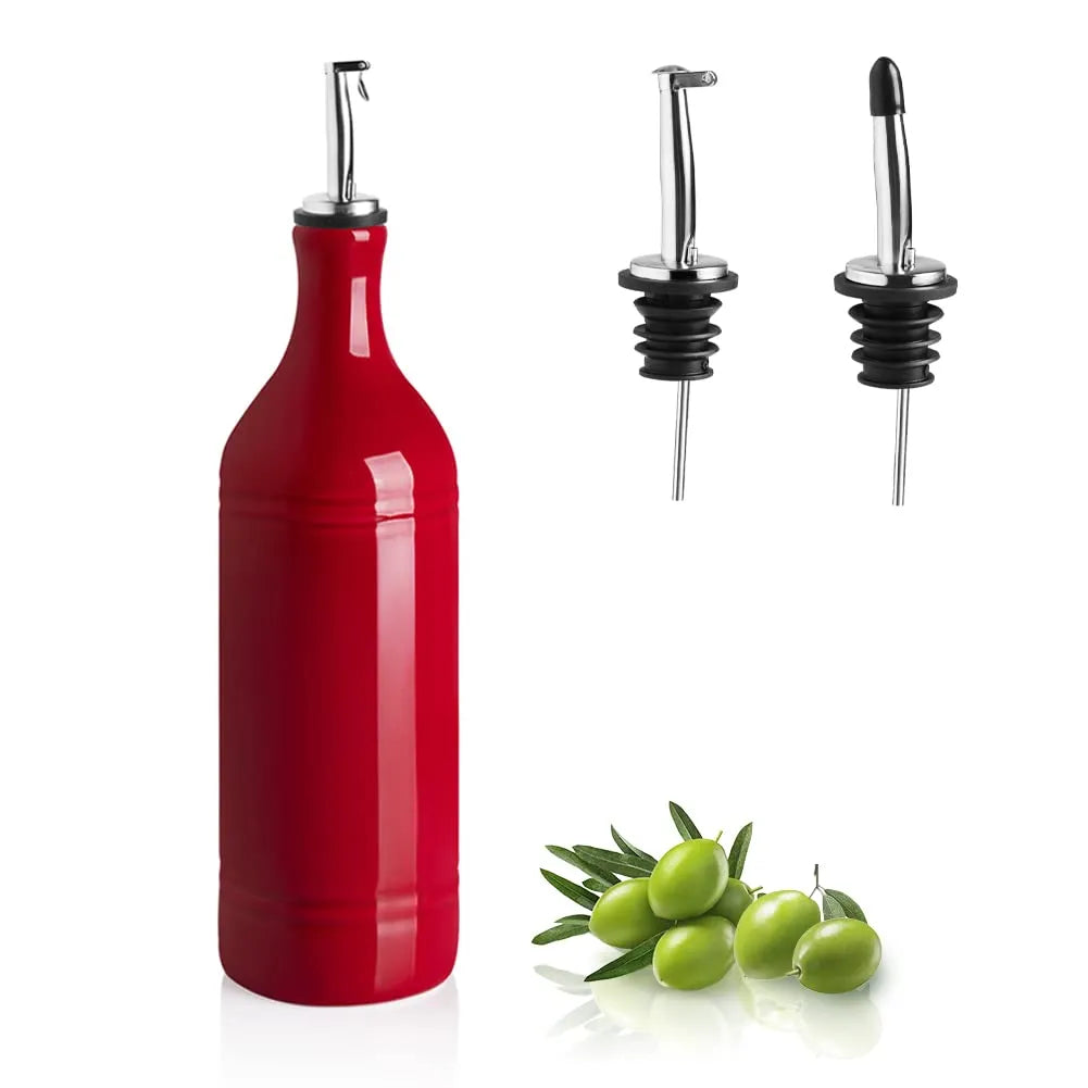 Sweejar Ceramic Olive Oil Dispenser Bottle | Storage Oil, Vinegar, Coffee Syrups