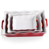 Sweejar Casserole Baking Dishes for Oven | Ceramic Bakeware Set of 3