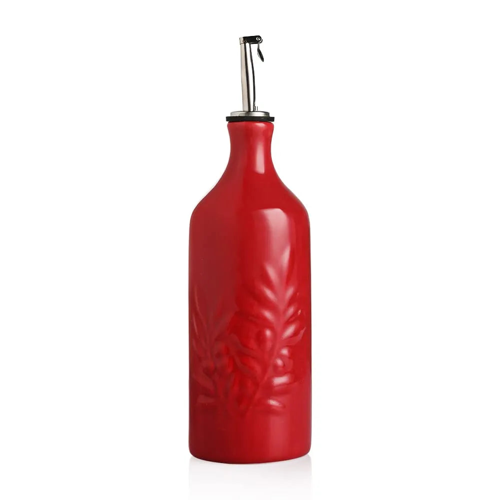 Sweejar Ceramic Olive Oil Dispenser Bottle | Storage Oil, Vinegar, Soy Sauce, Coffee Syrup, Liquids