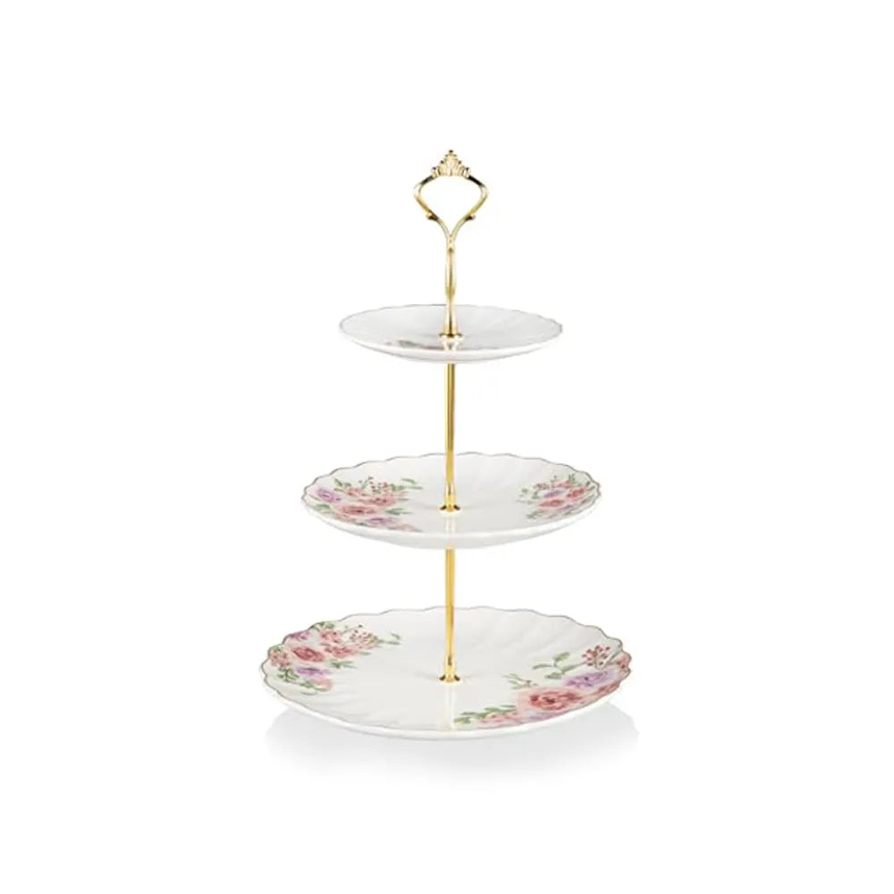 SWEEJAR 3 Tier Ceramic Cupcake Stand | Wedding, Dessert, Tea Party