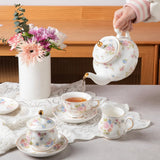 Sweejar Ceramic Teapot with Infuser | Blooming, Loose Tea, Coffee Pot
