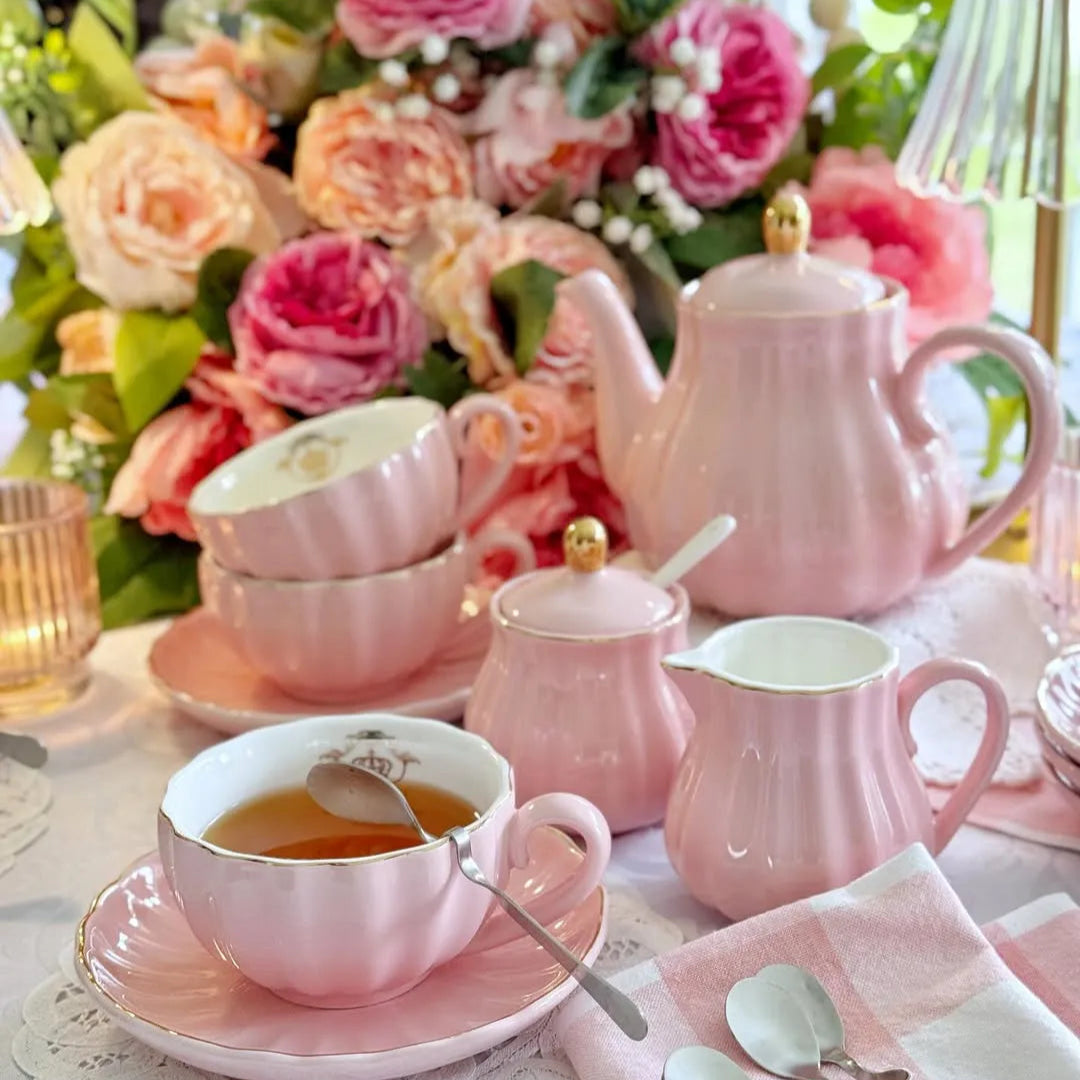 SWEEJAR Porcelain Tea Set British Royal Series