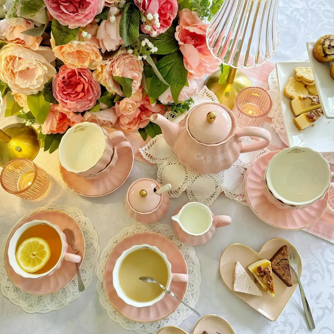 SWEEJAR Porcelain Tea Set British Royal Series