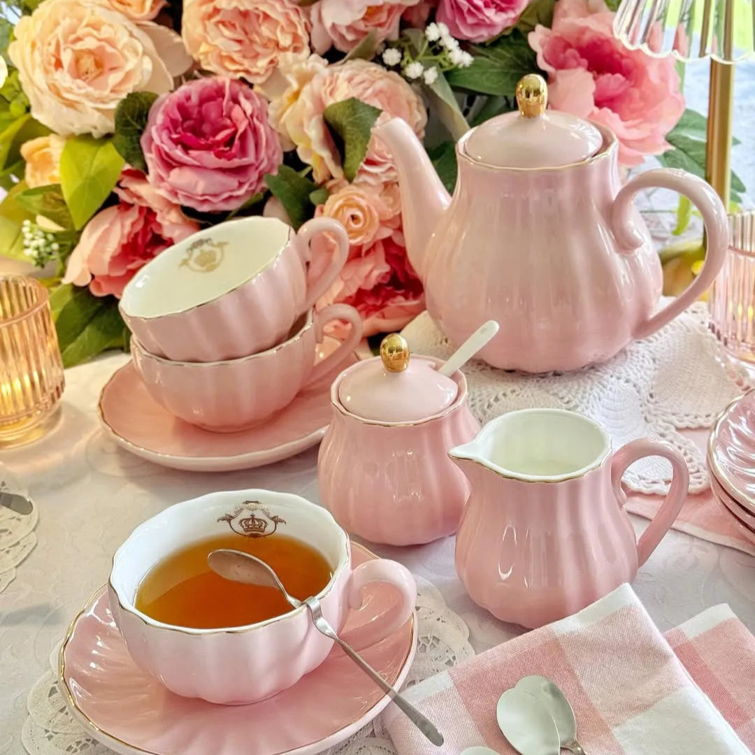 SWEEJAR Porcelain Tea Set British Royal Series