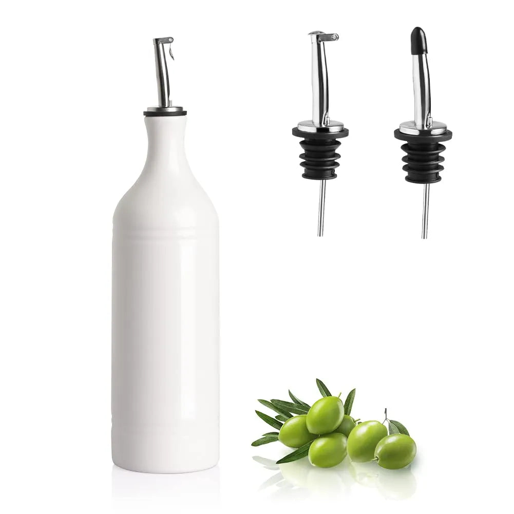 Sweejar Ceramic Olive Oil Dispenser Bottle | Storage Oil, Vinegar, Coffee Syrups
