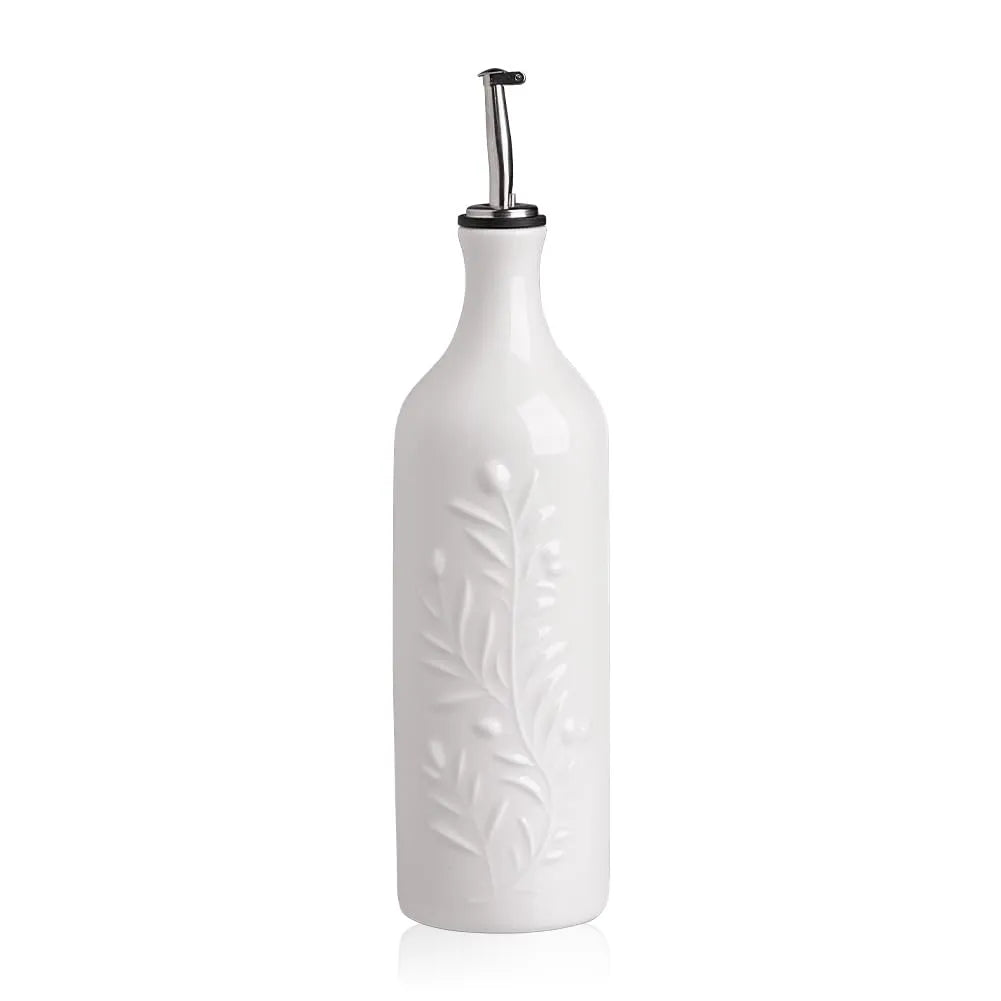 Sweejar 24 Oz Ceramic Olive Oil Dispenser Bottle with Spout