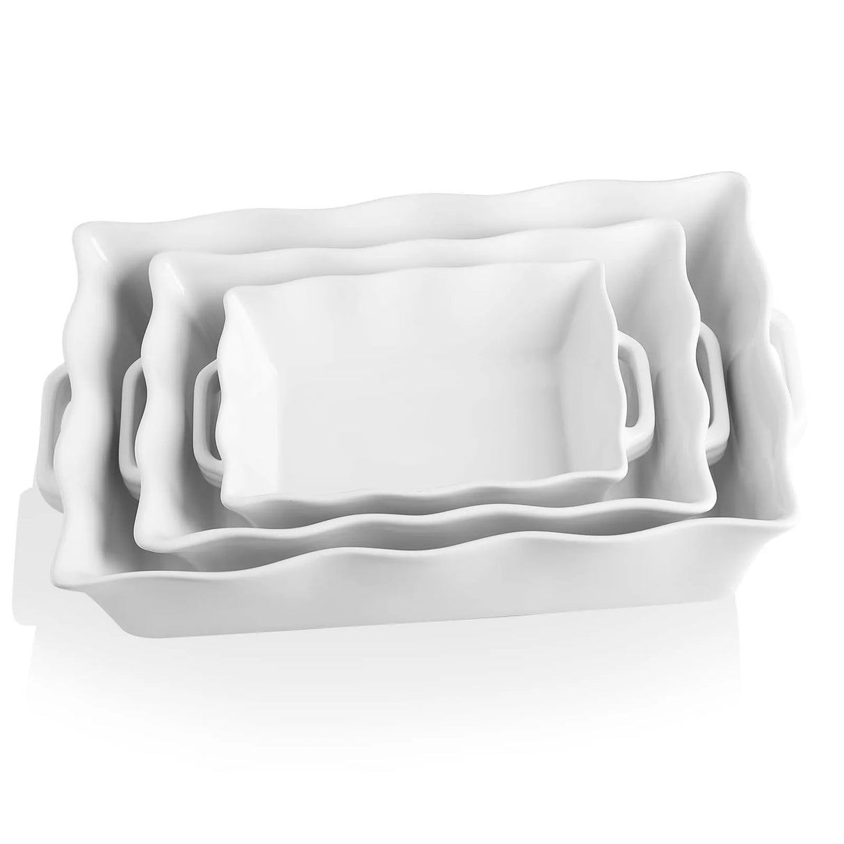 Sweejar Casserole Baking Dishes for Oven | Ceramic Bakeware Set of 3