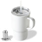 Sweejar Ceramic Coffee Mug Cup with Lid & Straw | 16 OZ | Porcelain Tea Cup