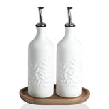 Sweejar Ceramic Olive Oil Dispenser Bottle | Storage Oil, Vinegar, Soy Sauce, Coffee Syrup, Liquids