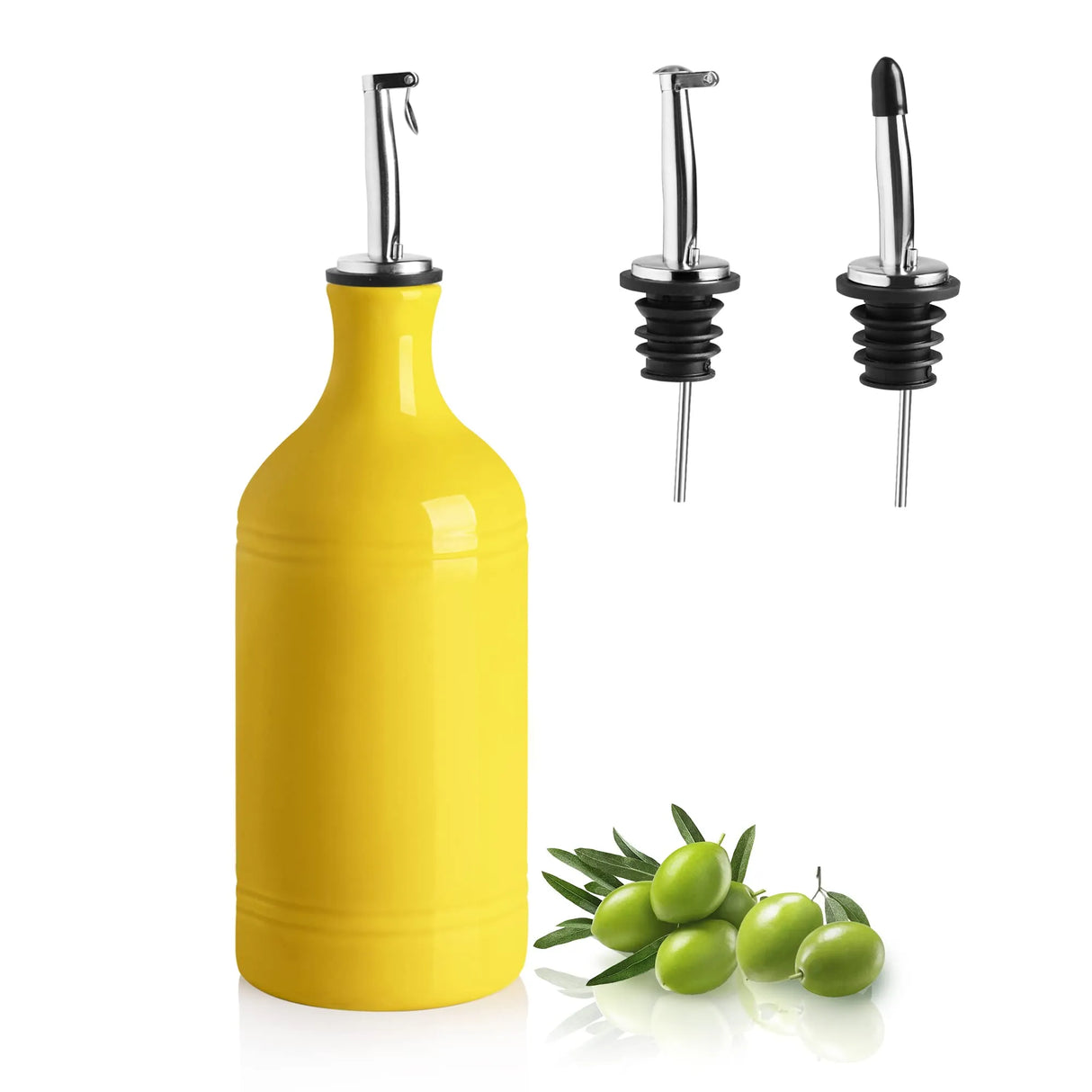 Sweejar Ceramic Olive Oil Dispenser Bottle | Storage Oil, Vinegar, Coffee Syrups