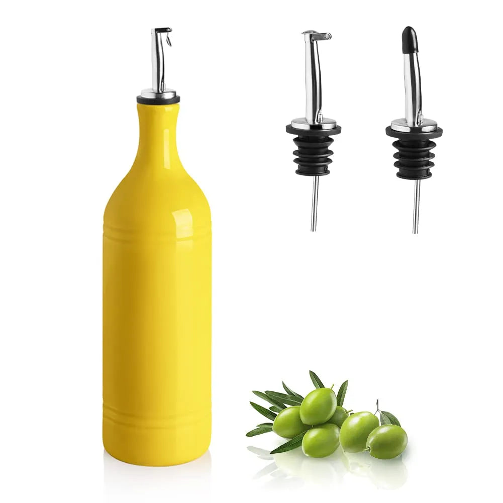 Sweejar Ceramic Olive Oil Dispenser Bottle | Storage Oil, Vinegar, Coffee Syrups