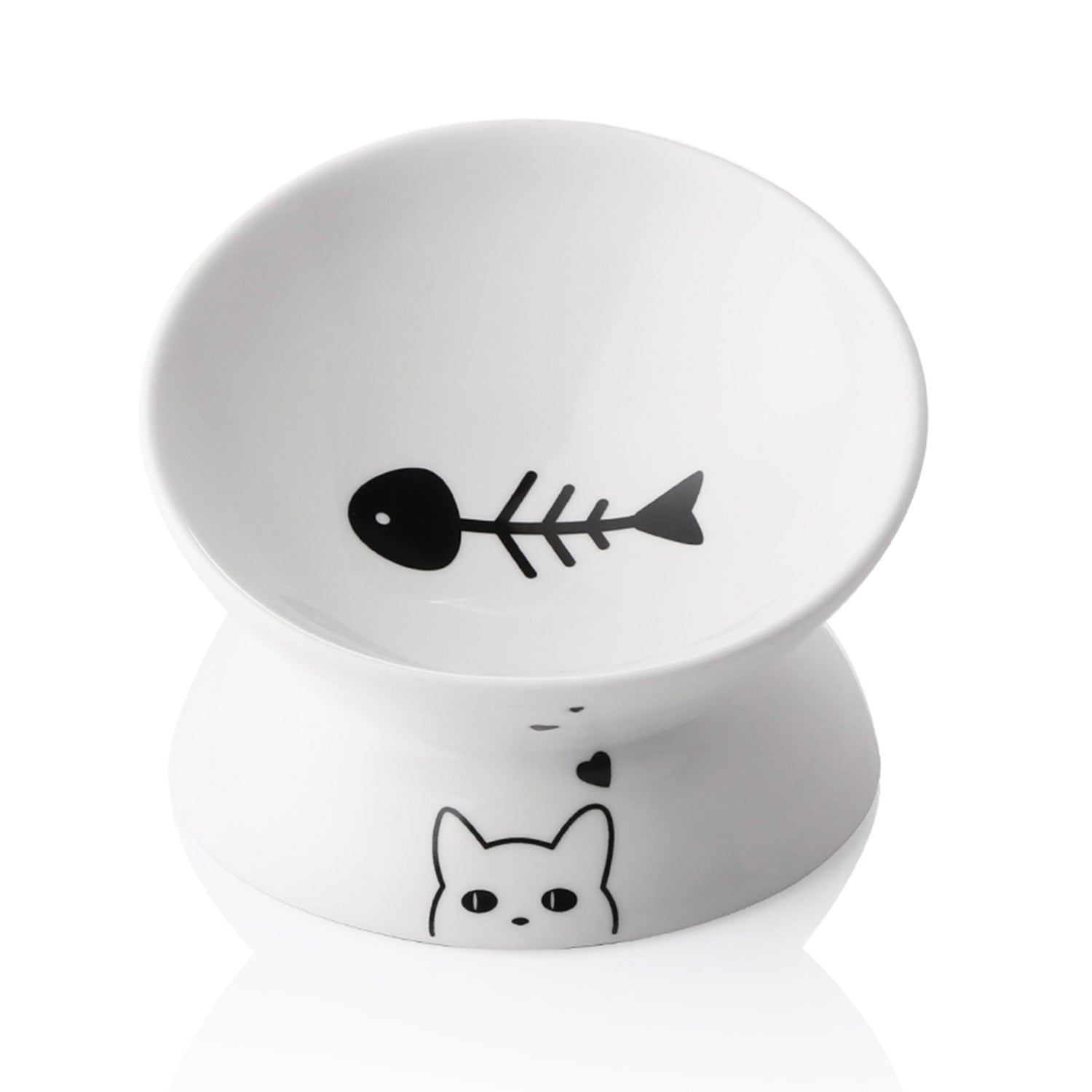 Sweejar Ceramic Raised Cat Bowls