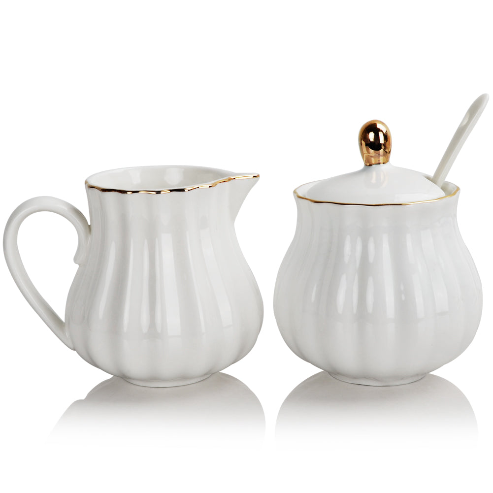 SWEEJAR Royal Ceramic Sugar and Creamer Set
